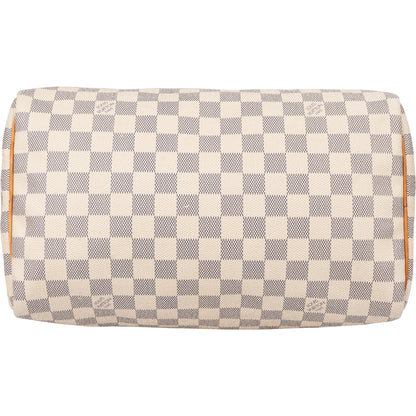 Louis Vuitton Damier Azur Monogram Speedy 30 Handbag