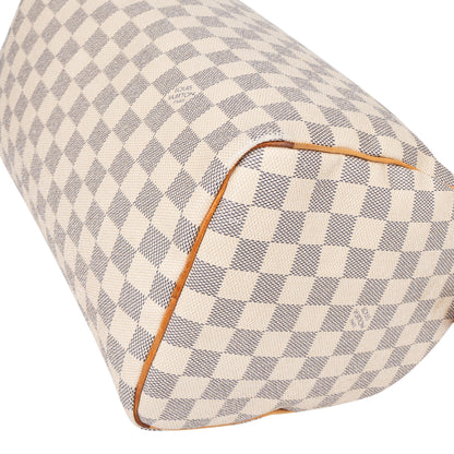Louis Vuitton Damier Azur Monogram Speedy 30 Handbag