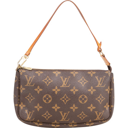 Louis Vuitton Canvas Monogram Pochette Accessoire Handbag