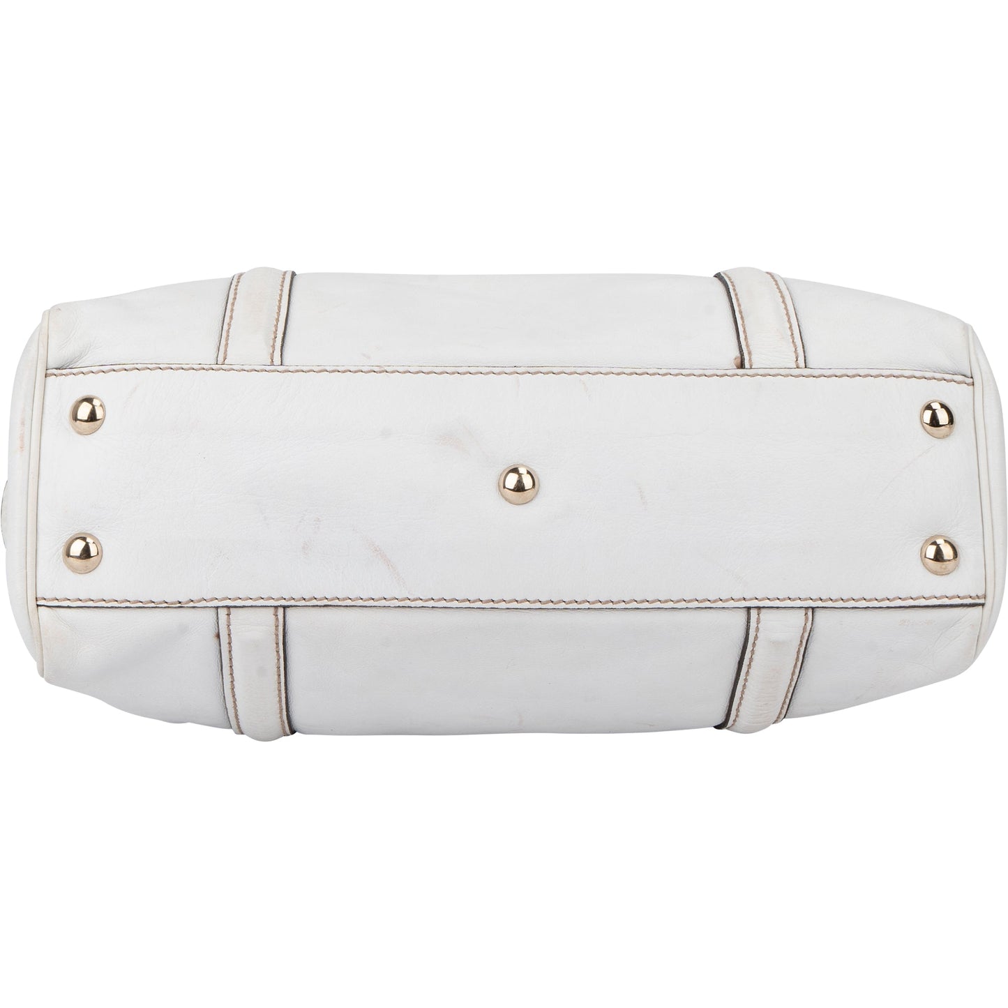 Gucci White Leather GG Handbag