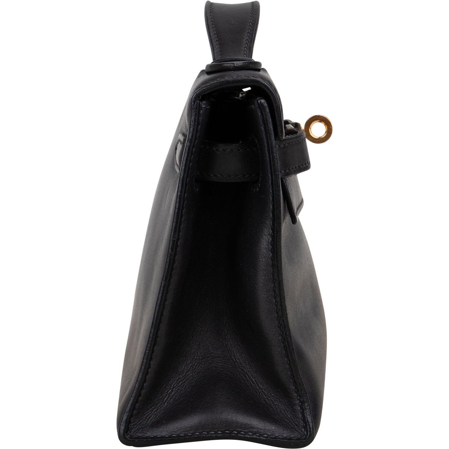 Hermès Noir Swift Leather Kelly Pochette Handbag