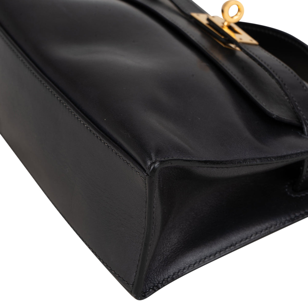 Hermès Noir Swift Leather Kelly Pochette Handbag