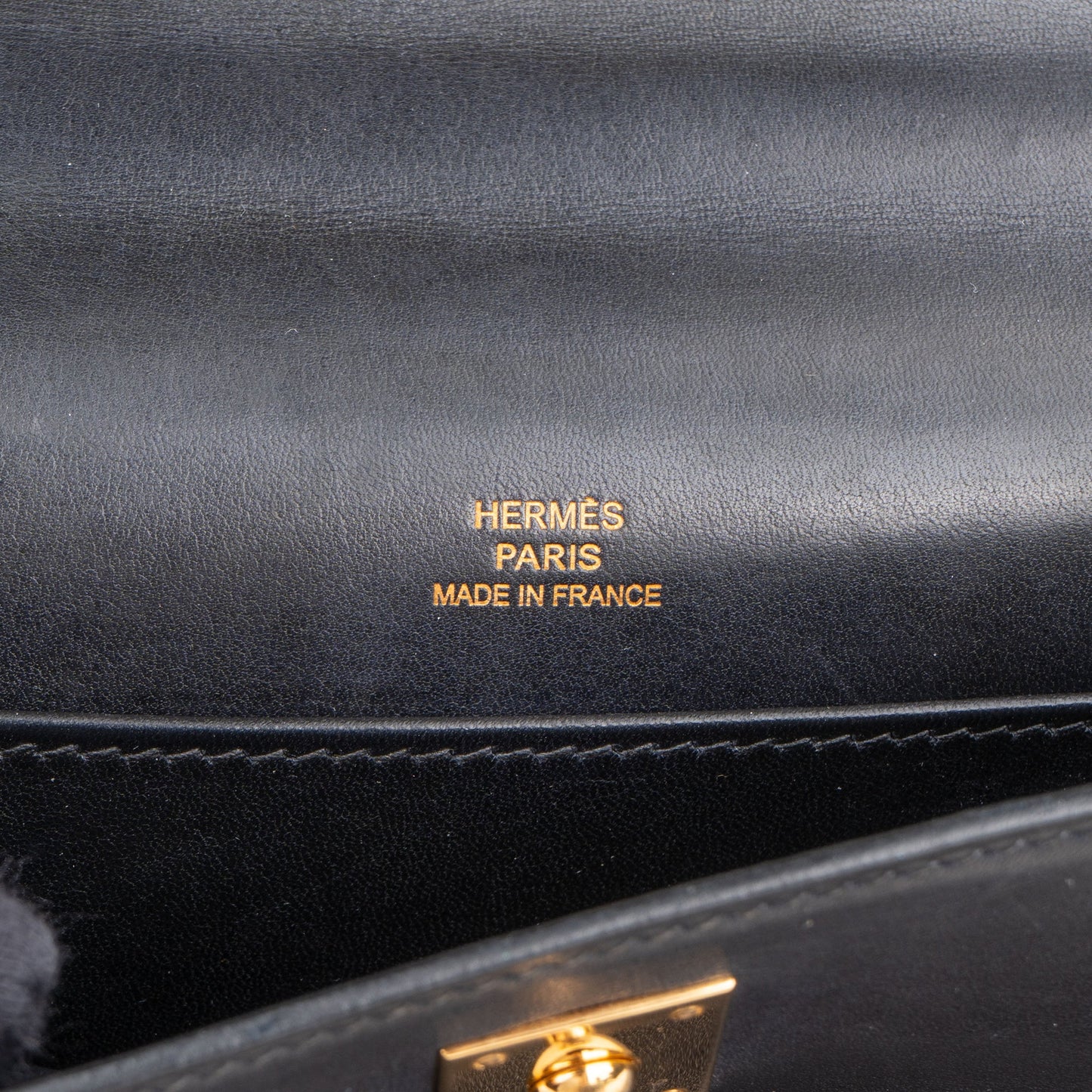 Hermès Noir Swift Leather Kelly Pochette Handbag