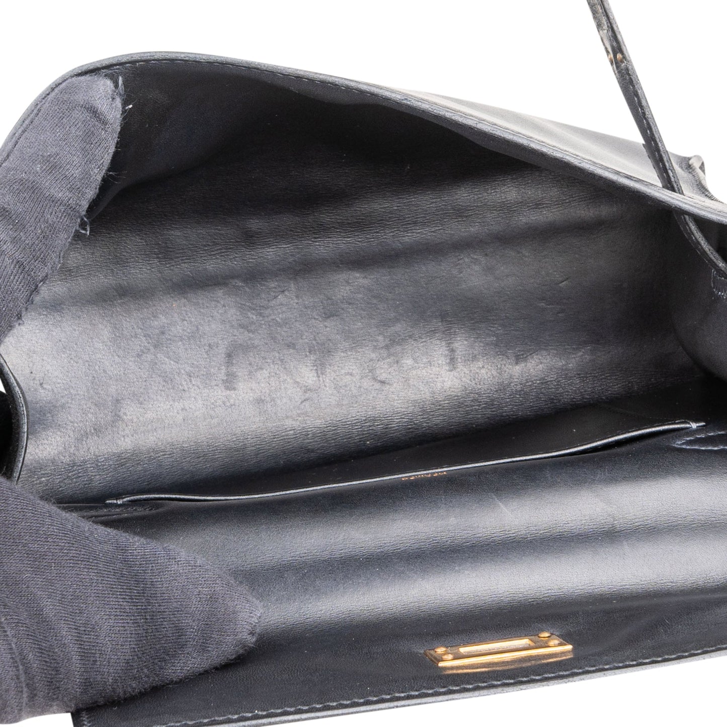 Hermès Noir Swift Leather Kelly Pochette Handbag