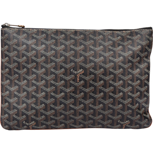 Goyard Noir Goyardine Monogram Clutch