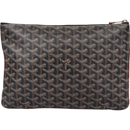 Goyard Noir Goyardine Monogram Clutch