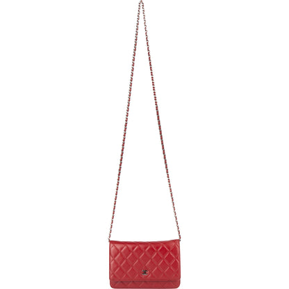 Chanel Quilted Lambskin Wallet On Chain Crossbody Bag