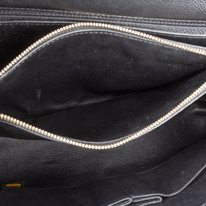 Chanel Lizard Quilted Caviar Leather CC Coco Top Handle Handbag