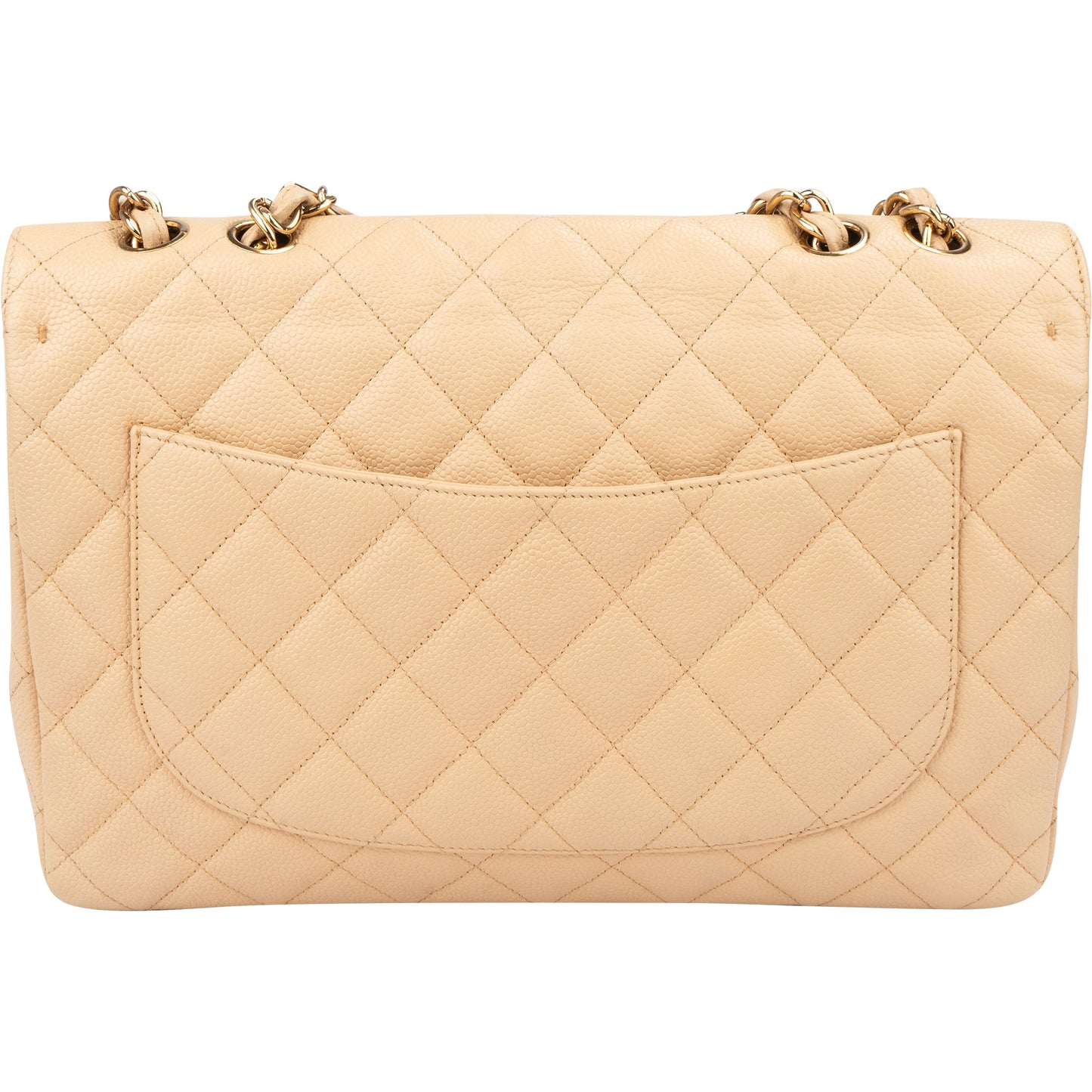 Chanel Quilted Caviar Leather Jumbo Single Flap Crossbody Bag