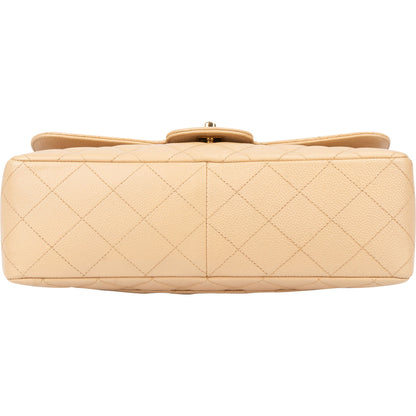 Chanel Quilted Caviar Leather Jumbo Single Flap Crossbody Bag