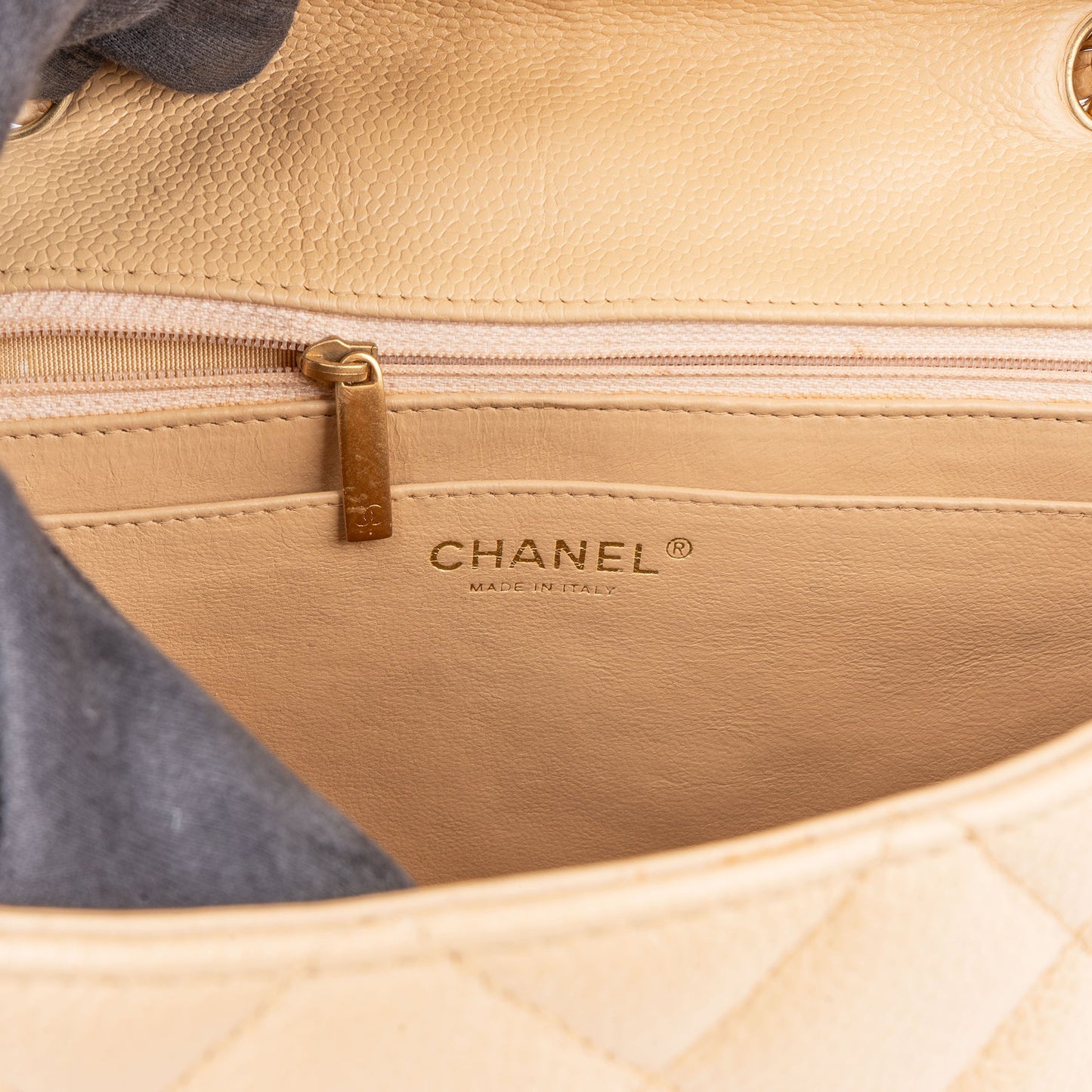 Chanel Quilted Caviar Leather Jumbo Single Flap Crossbody Bag