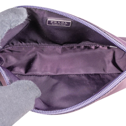 Prada Purple Nylon Triangle Handbag