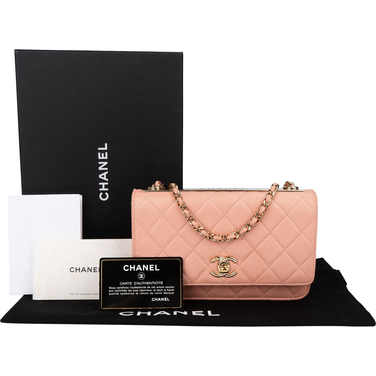 Chanel Quilted Lambskin Trendy CC Wallet On Chain Crossbody Bag