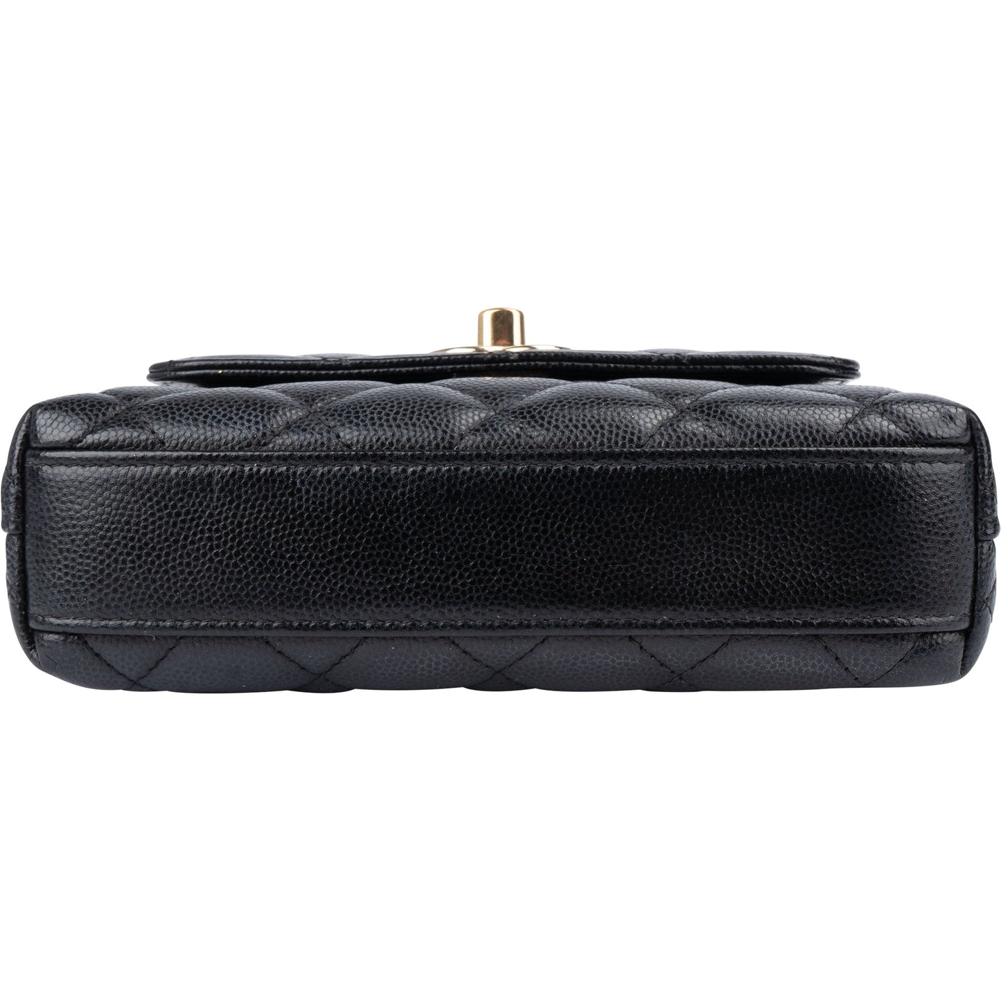 Chanel Quilted Caviar Leather Coco Top Handle Single Flap Handbag