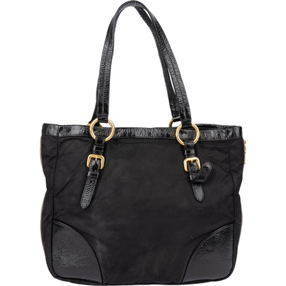 Prada Black Nylon Zipper Handbag