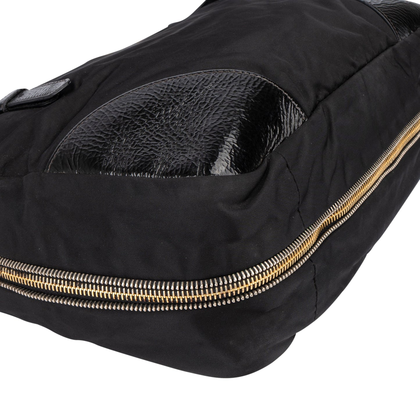 Prada Black Nylon Zipper Handbag