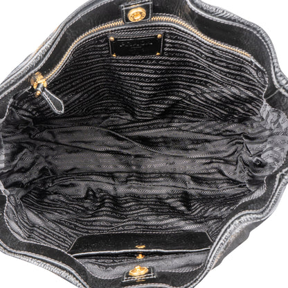 Prada Black Nylon Zipper Handbag