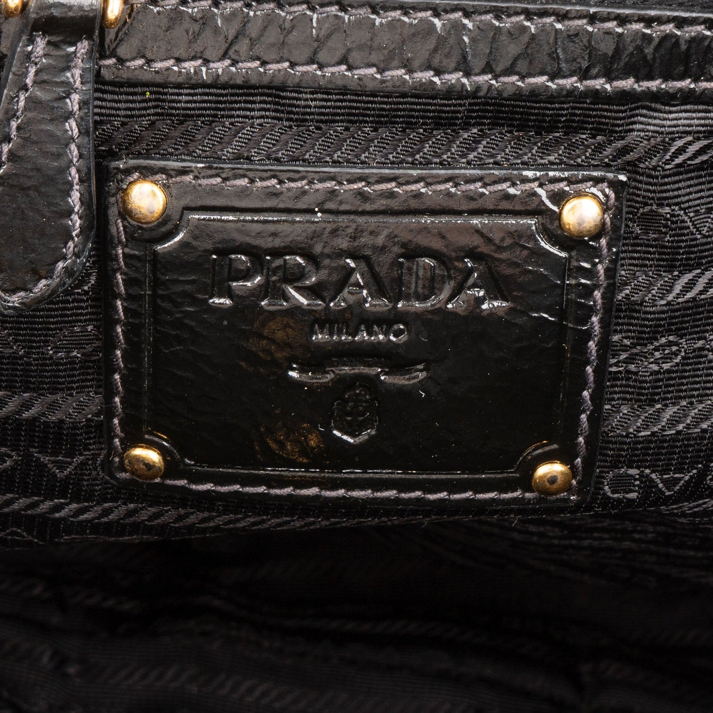 Prada Black Nylon Zipper Handbag