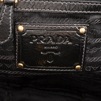 Prada Black Nylon Zipper Handbag