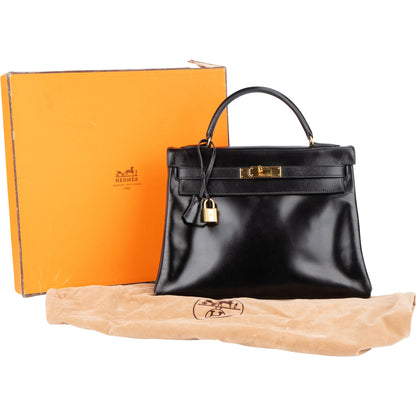 Hermès Box Calfskin Kelly 32 Retourne Handbag