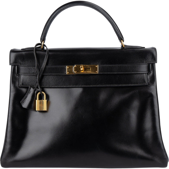 Hermès Box Calfskin Kelly 32 Retourne Handbag