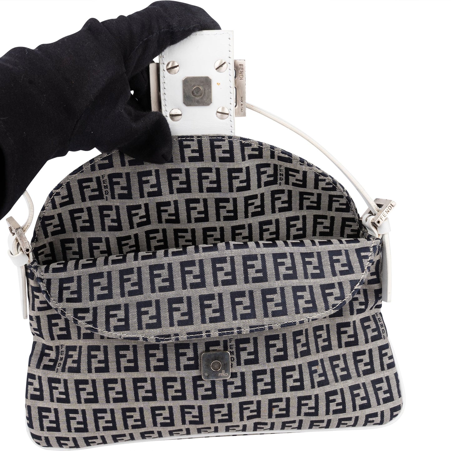Fendi FF Monogram Baguette Handbag