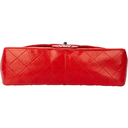 Chanel Quilted Lambskin Palladium Jumbo Single Flap Crossbody Bag