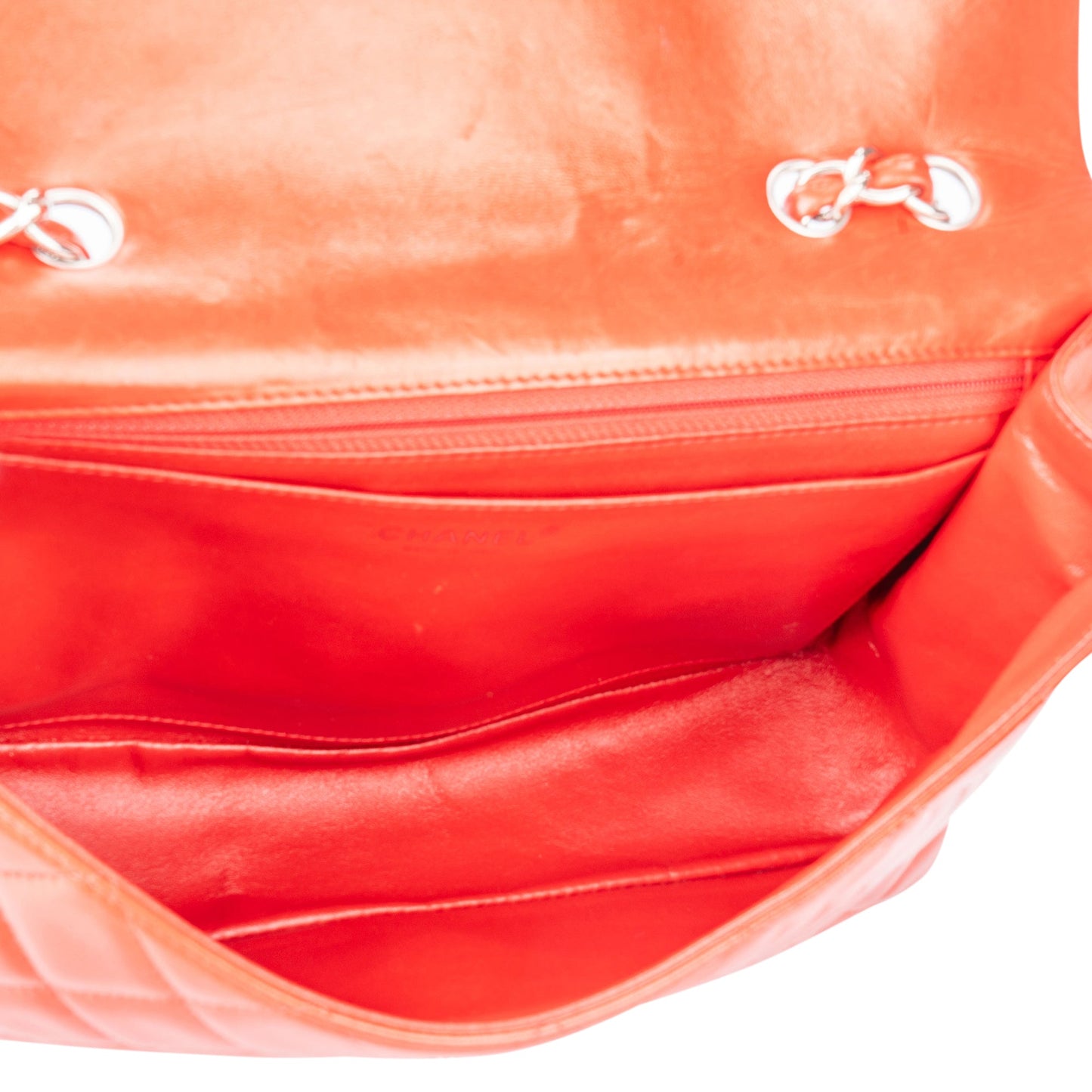 Chanel Quilted Lambskin Palladium Jumbo Single Flap Crossbody Bag