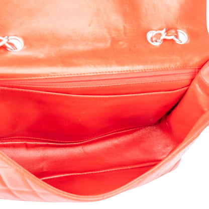 Chanel Quilted Lambskin Palladium Jumbo Single Flap Crossbody Bag