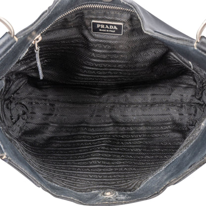 Prada Black Nylon Triangle Handbag
