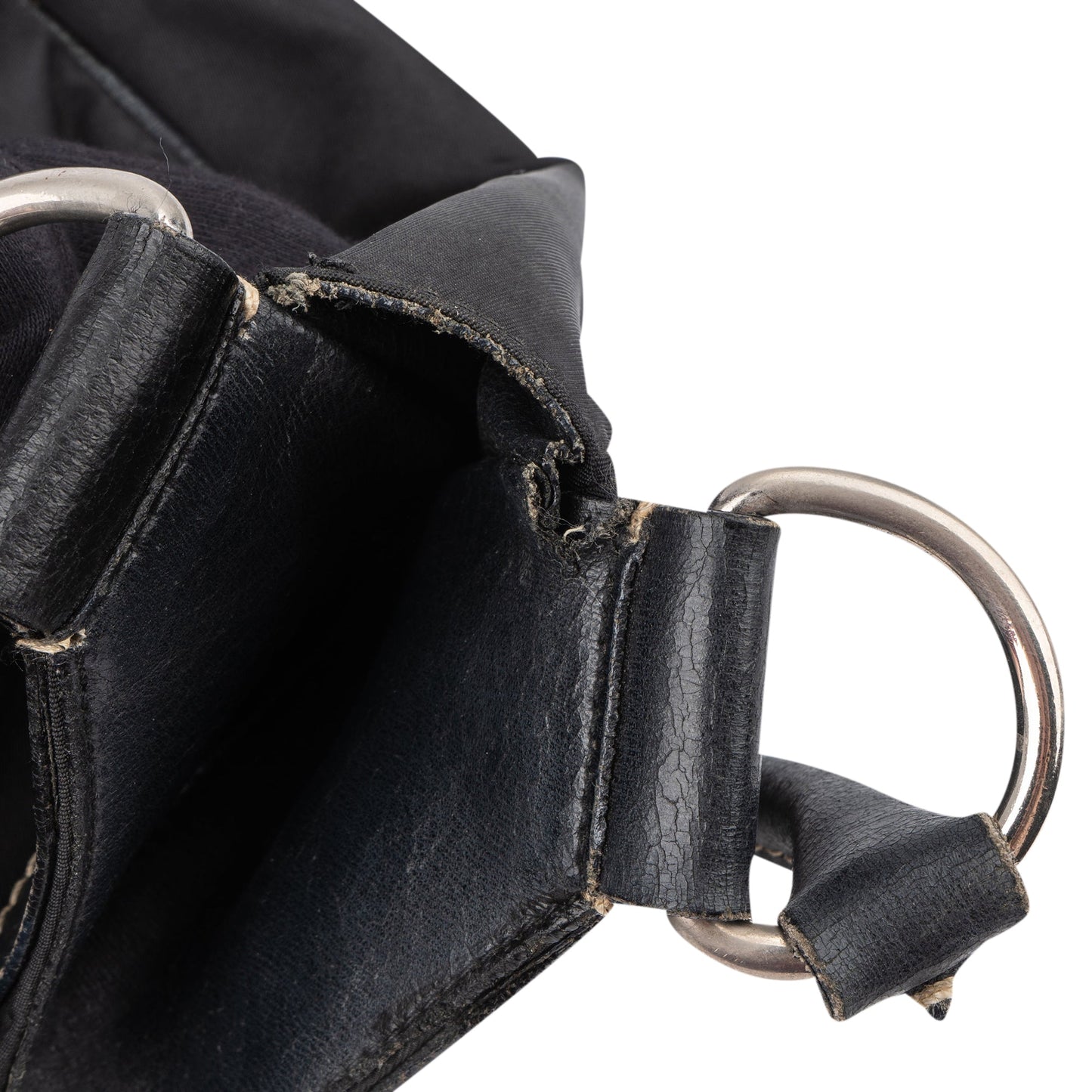 Prada Black Nylon Triangle Handbag