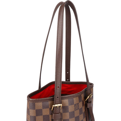 Louis Vuitton Damier Ebene Monogram Bucket PM Shoulder Bag