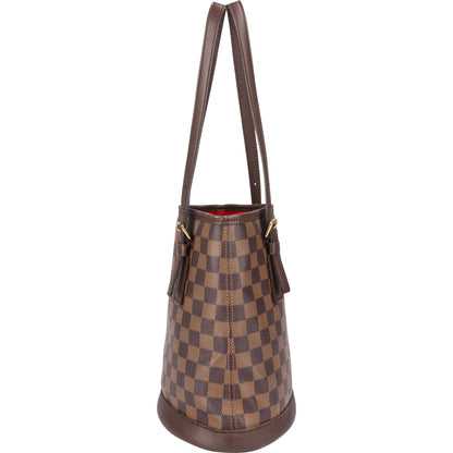 Louis Vuitton Damier Ebene Monogram Bucket PM Shoulder Bag