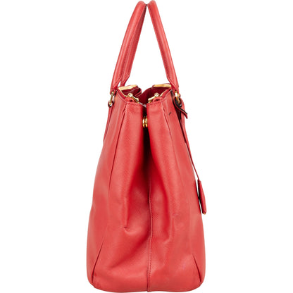 Prada Red Saffiano Leather Galleria Handbag