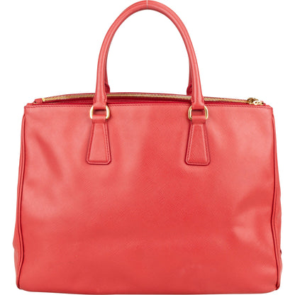 Prada Red Saffiano Leather Galleria Handbag