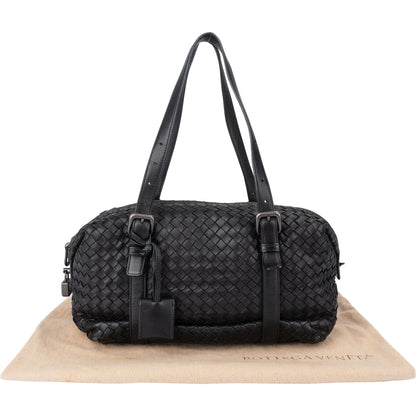 Bottega Veneta Black Intrecciato Leather