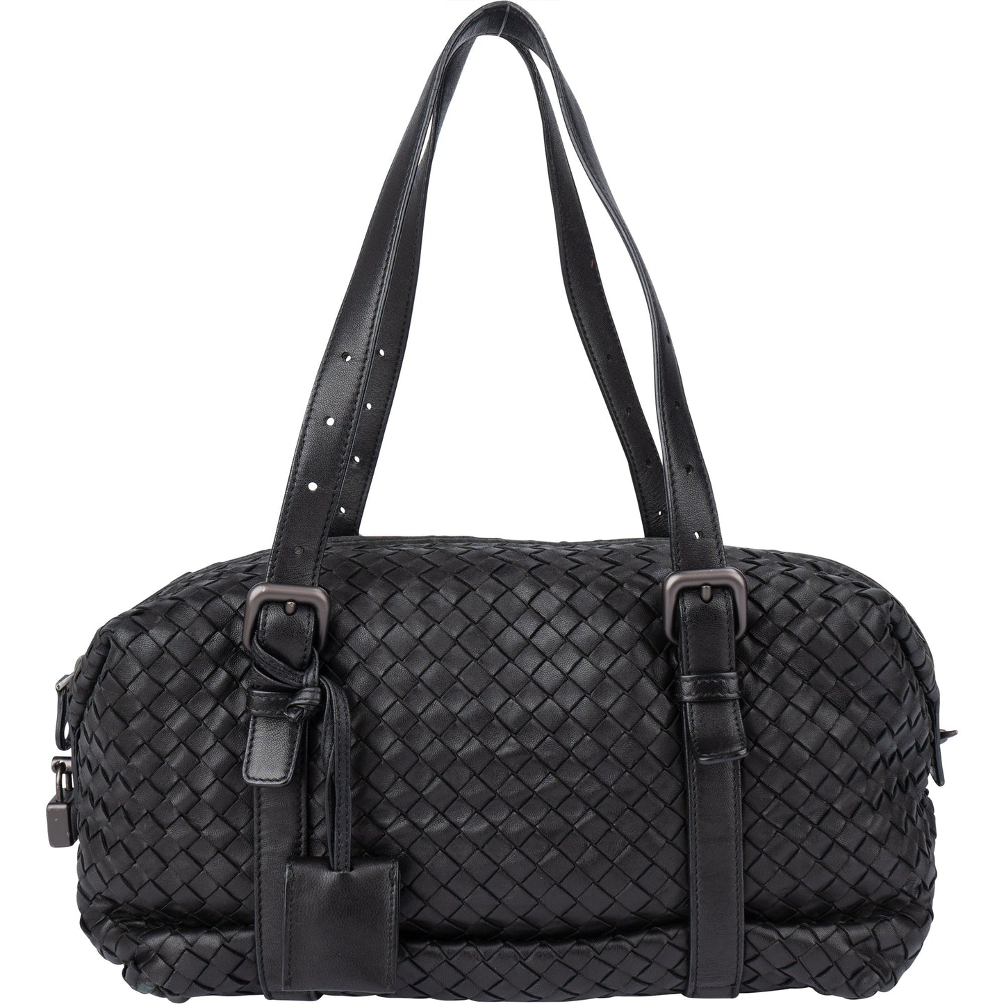 Bottega Veneta Black Intrecciato Leather