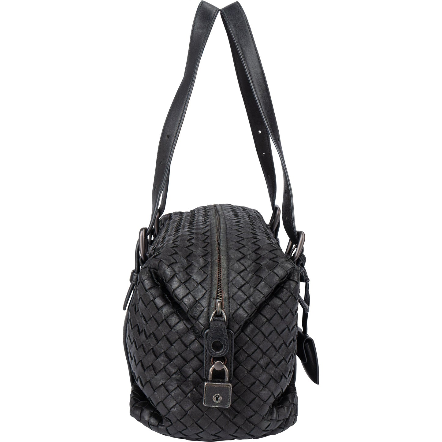 Bottega Veneta Black Intrecciato Leather