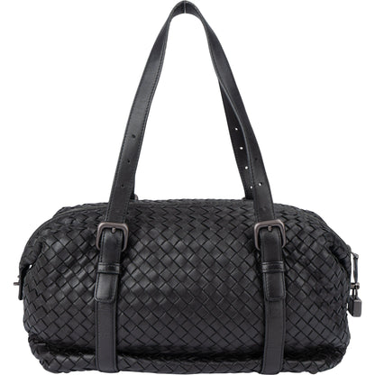 Bottega Veneta Black Intrecciato Leather
