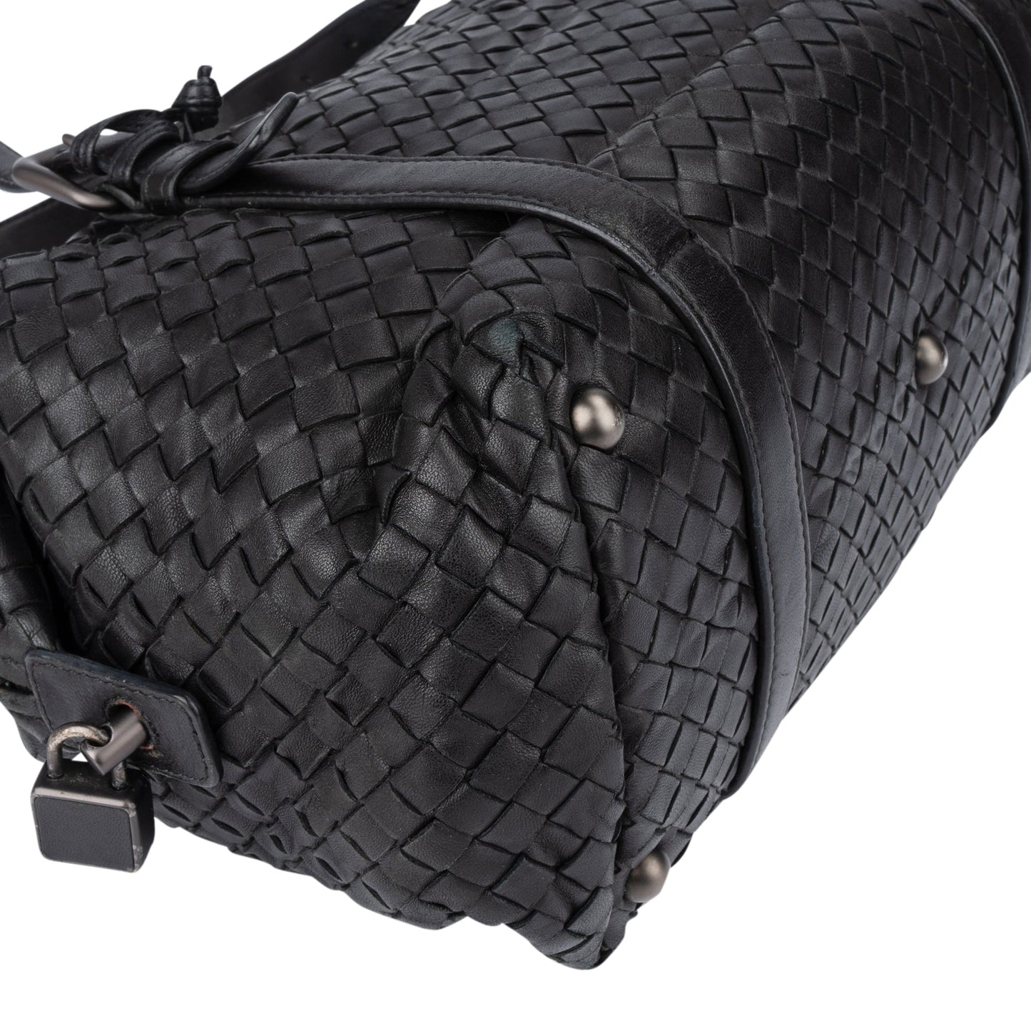 Bottega Veneta Black Intrecciato Leather