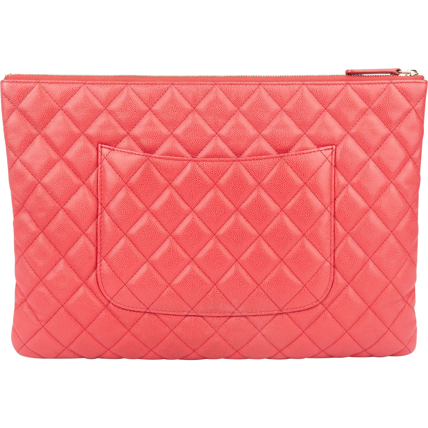 Chanel Quilted Caviar Leather CC Clutch