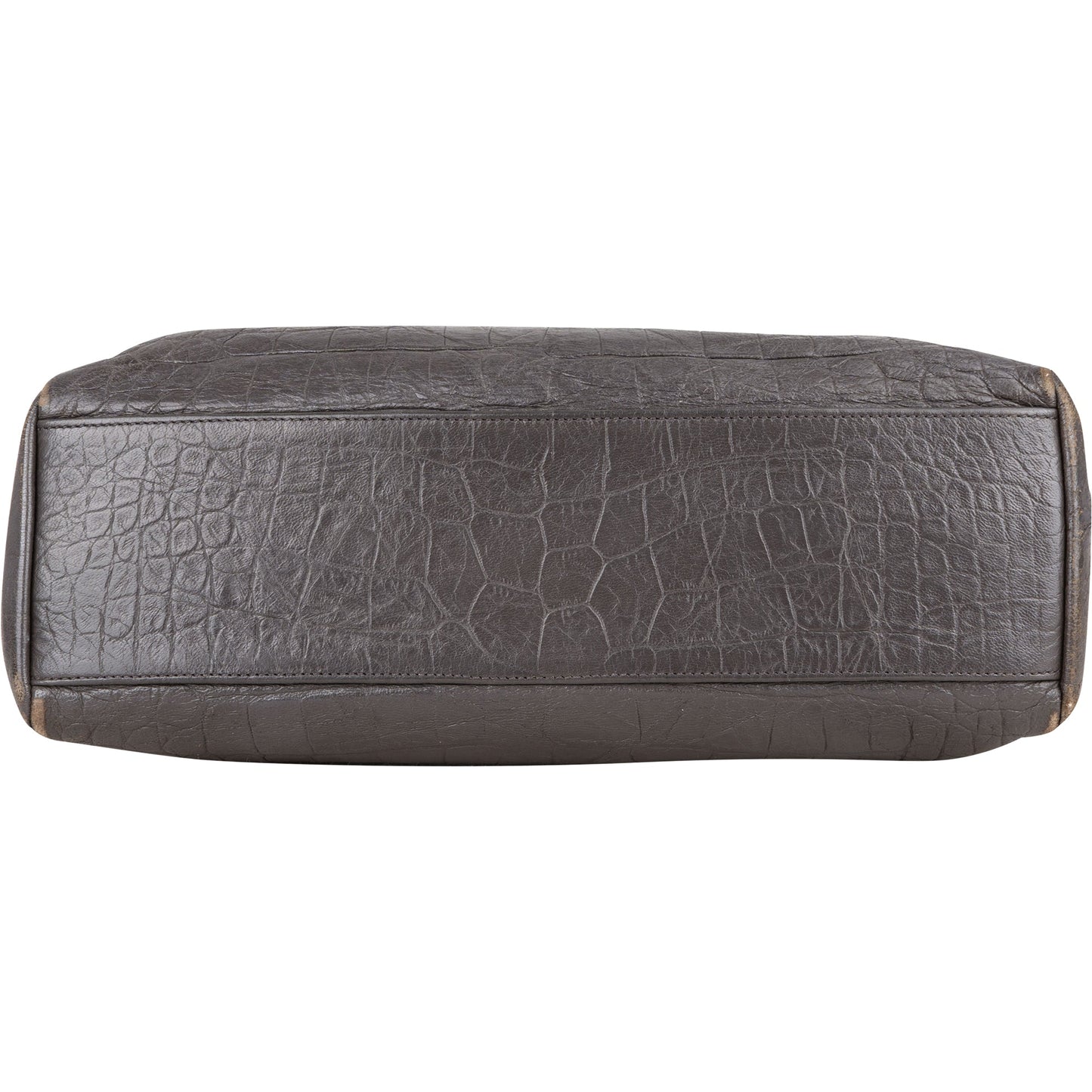 Saint Laurent Grey Croco Optic Leather West Hollywood Crossbody Bag