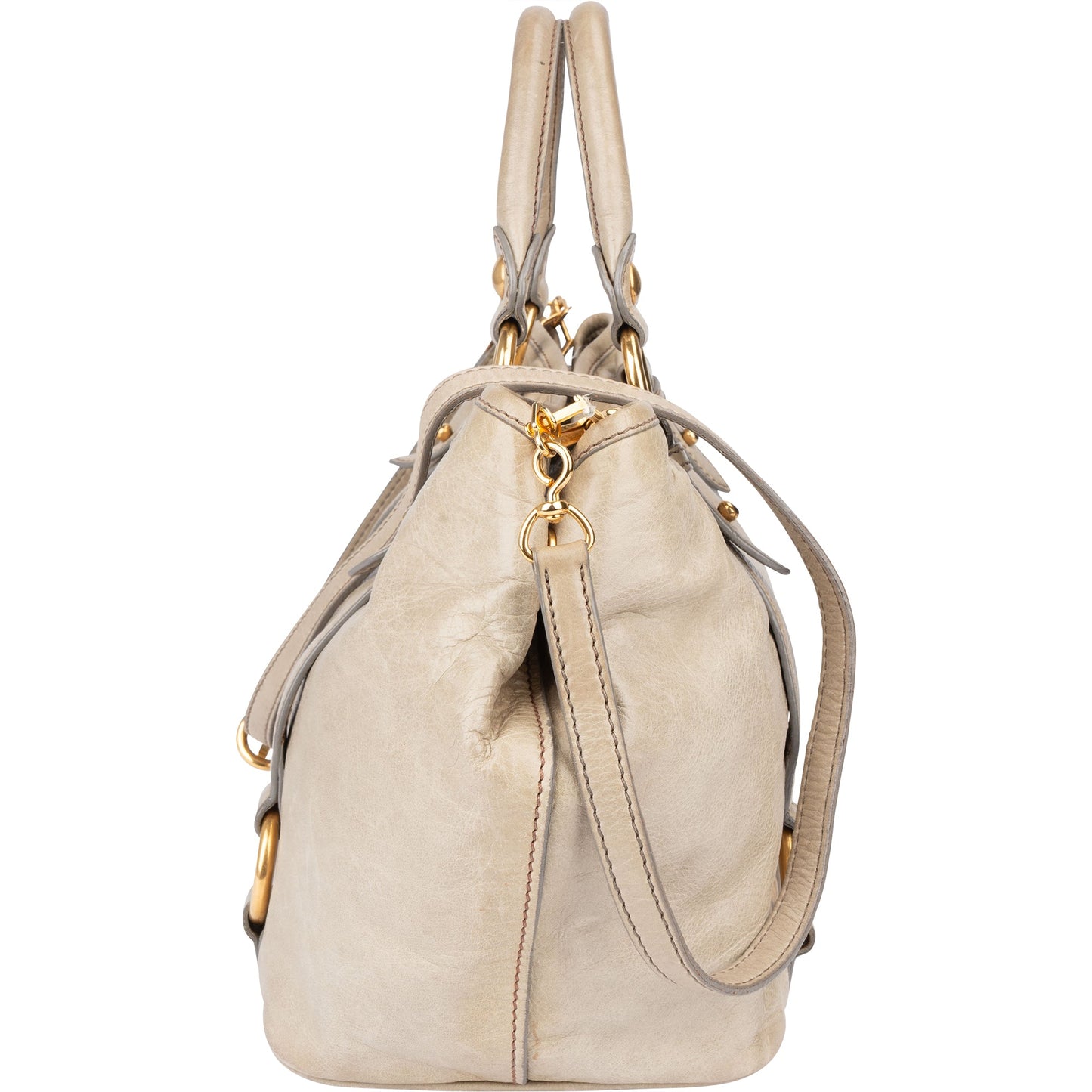 Miu Miu Classic Leather City Handbag