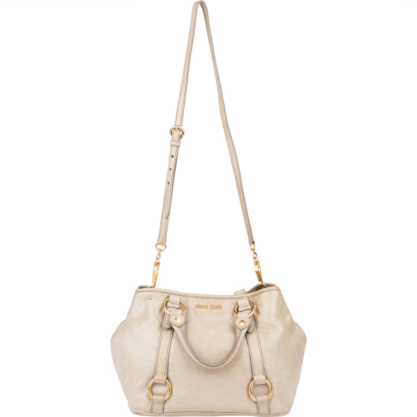 Miu Miu Classic Leather City Handbag