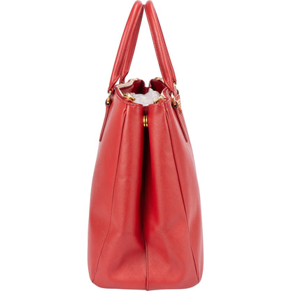 Prada Red Saffiano Leather Galleria Handbag