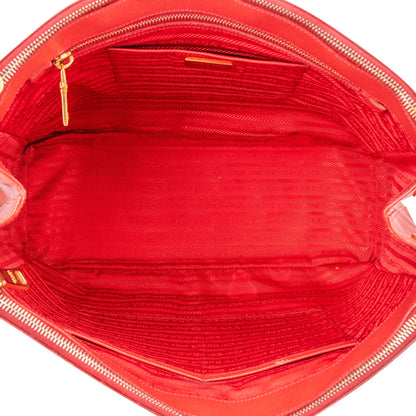 Prada Red Saffiano Leather Galleria Handbag