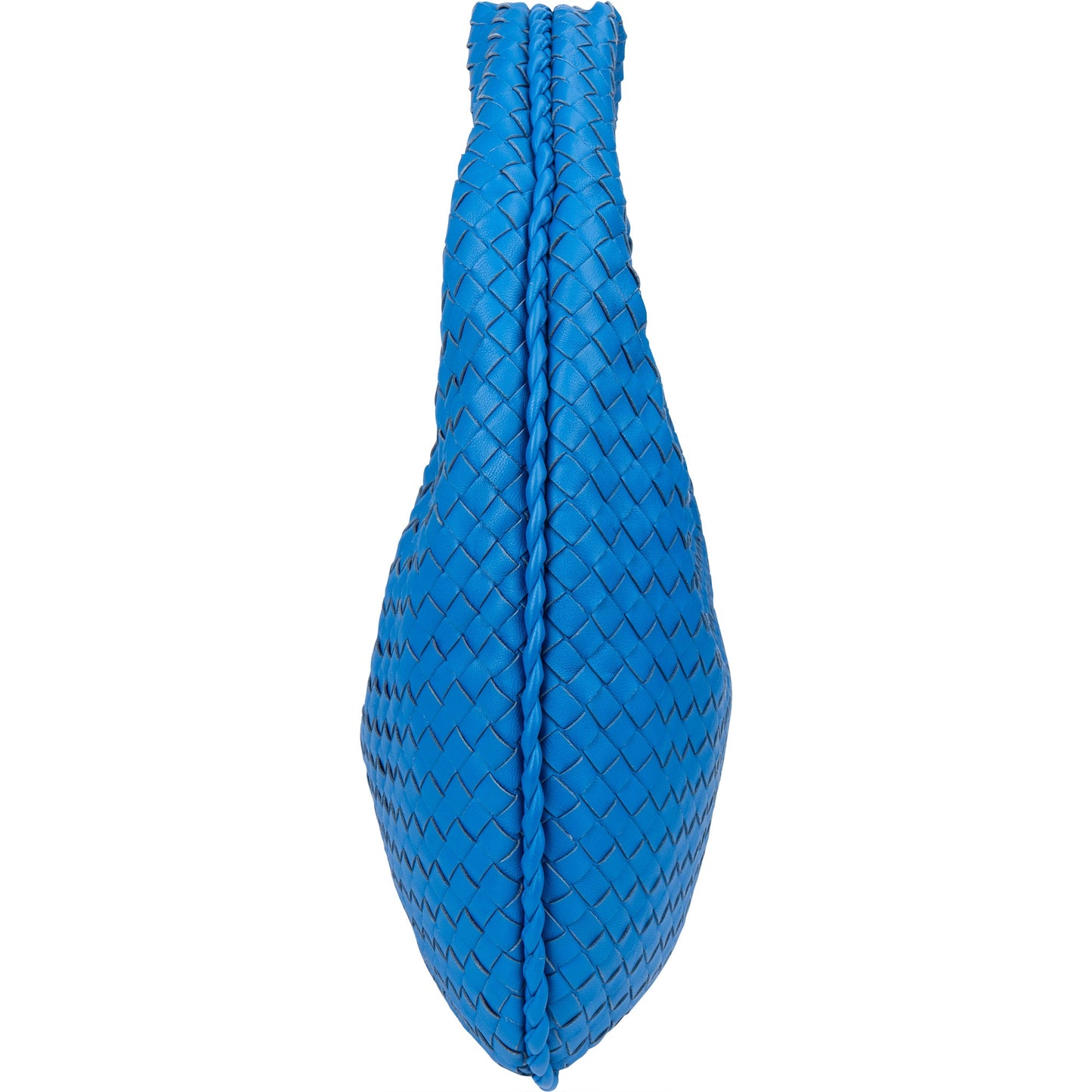 Bottega Veneta Blue Intrecciato Leather Belly Hobo Bag