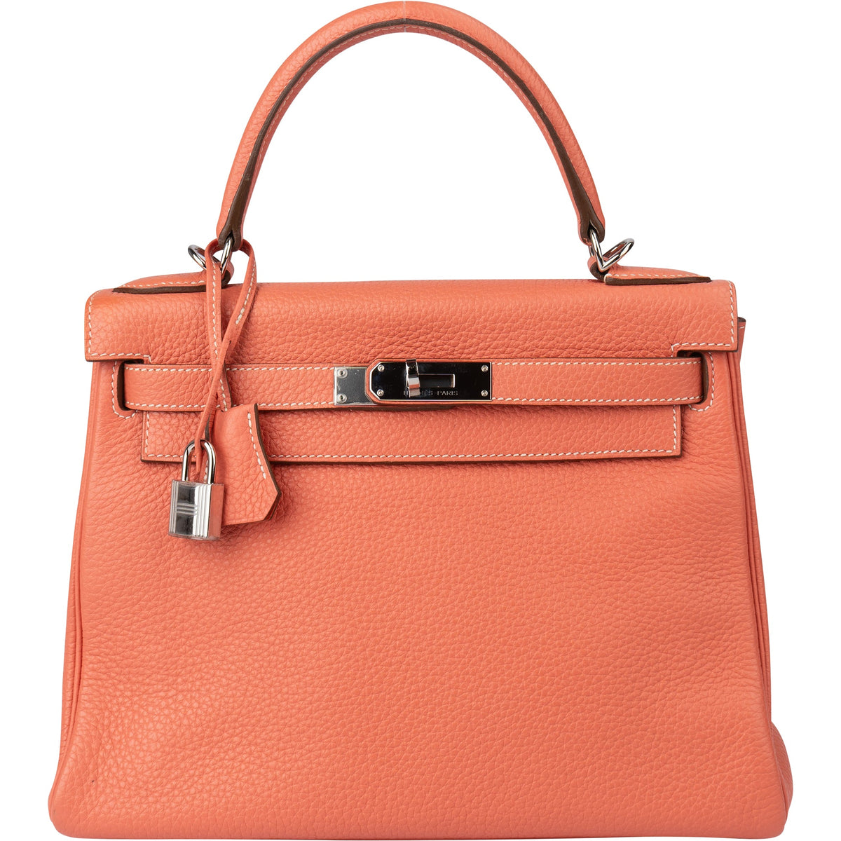Hermès Crevette Taurillon Clemence Kelly 28 Retourne Handbag