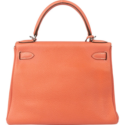 Hermès Crevette Taurillon Clemence Kelly 28 Retourne Handbag
