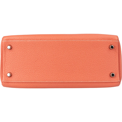 Hermès Crevette Taurillon Clemence Kelly 28 Retourne Handbag